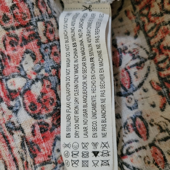 Pretty Forever21 linen mix sleeveless boho chic colorful A style dress S women - Picture 3 of 3